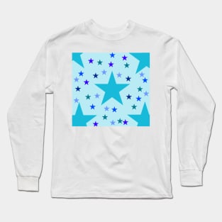 COLORFUL STARS PATTERN BACKGROUND DESIGN Long Sleeve T-Shirt